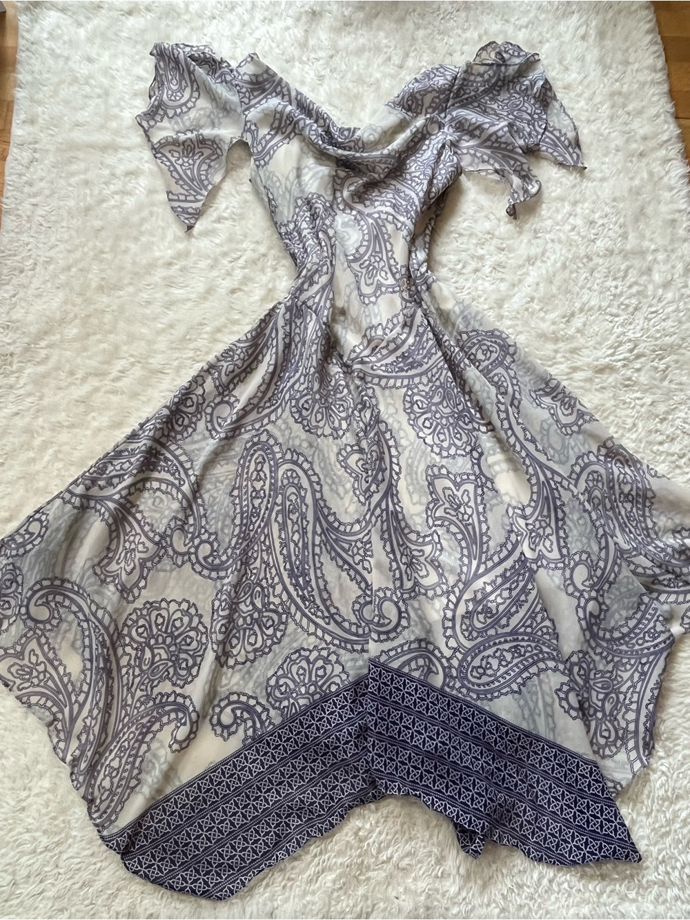 Robbie Bee Fairy beaded chiffon dress  vintage ruffle Whimsy 14